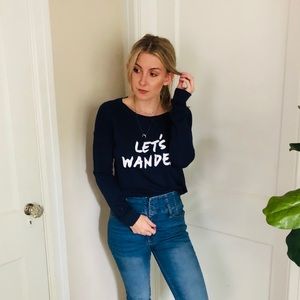 Kendall & Kylie Navy Long Sleeve Sweatshirt